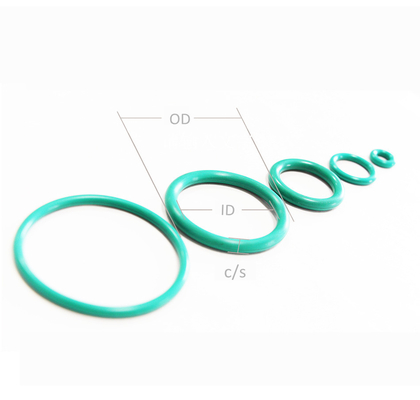 FKM 90 Shore A Rubber O Rings AS568 0,04 Inci - Penampang 0,275 Inci