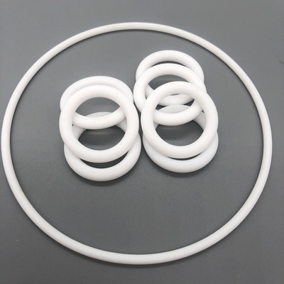 Kemical Resistant PTFE flat rubber o ring Custom Ukuran / Warna / Kekerasan