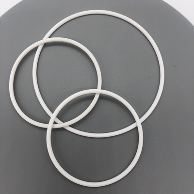 Kemical Resistant PTFE flat rubber o ring Custom Ukuran / Warna / Kekerasan