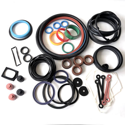 Suku Cadang dan Komponen Karet Custom Industri di NBR EPDM Silicone FKM HNBR dengan Durometer dan Warna Pantone Tertentu