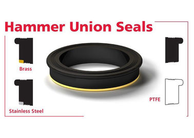 FIG 602/1002/1502 Hitam NBR HNBR FKM PTFE Hammer Union Seal Dengan Kuningan/Cincin Berkarat