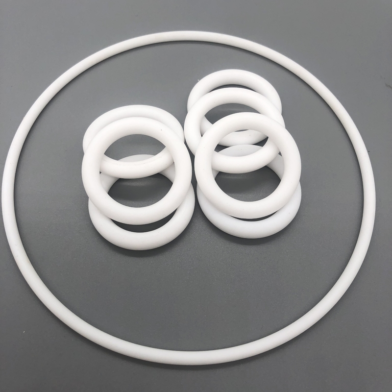 Kemical Resistant PTFE flat rubber o ring Custom Ukuran / Warna / Kekerasan