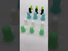 Tutup Sumbat Karet Silikon Kelas Makanan untuk Lab, Sumbat Karet Kecil Warna Putih